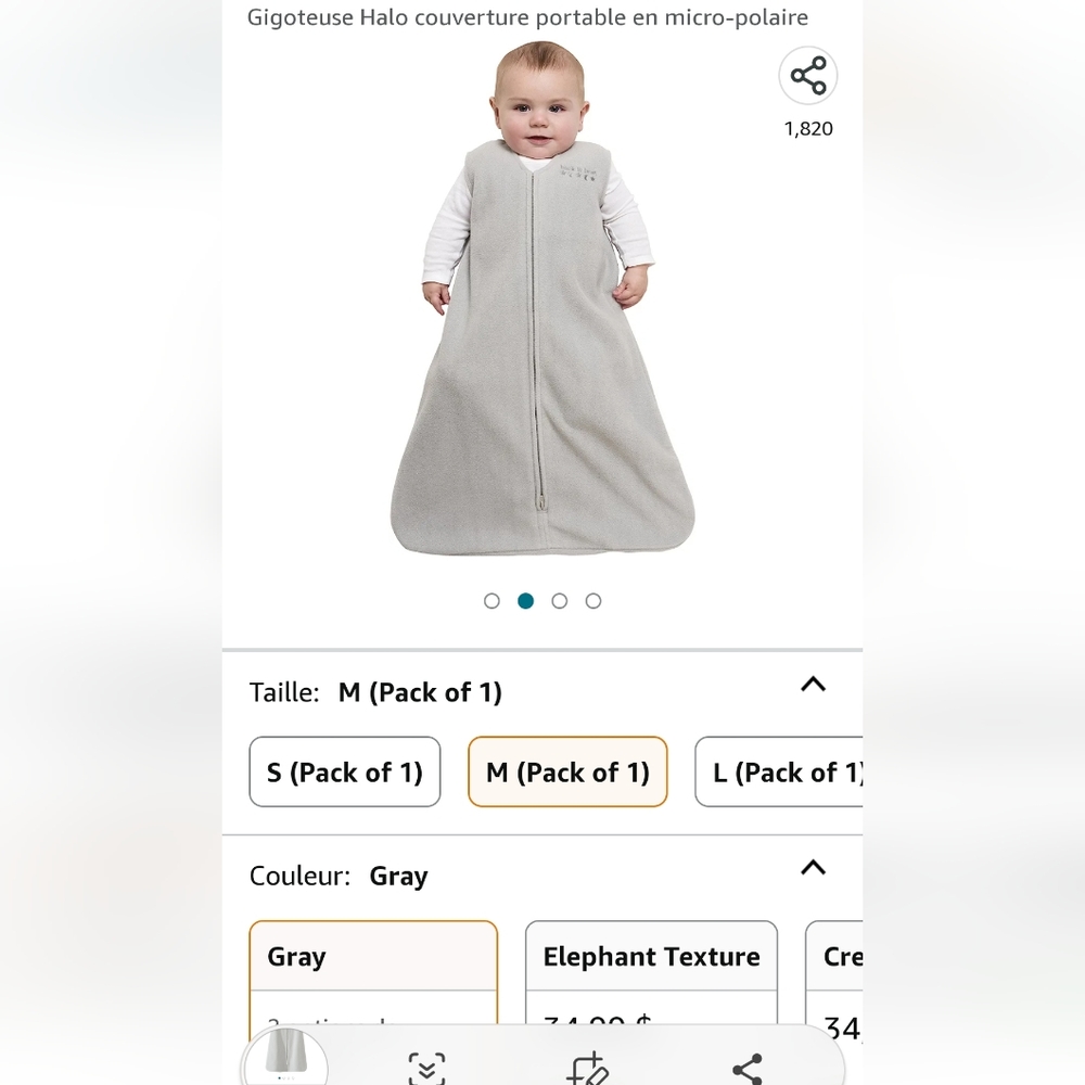 Sleep sack - medium - 6 -12 months